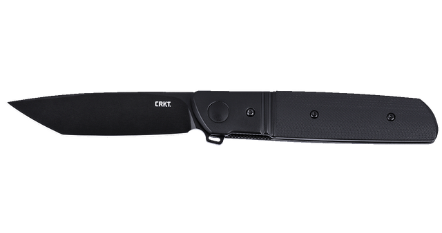 Columbia River CRKT 5720KC Bamboozled 3.31" Folding Tanto Plain D2 Black Oxide G10/SS