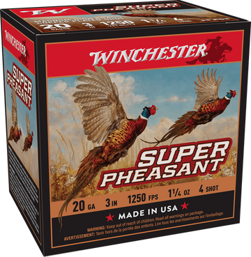 Winchester Ammo Super Pheasant Magnum High Brass 20 Gauge 3" 1-1/4 oz #4 Shot 25 Rd - Box or Case