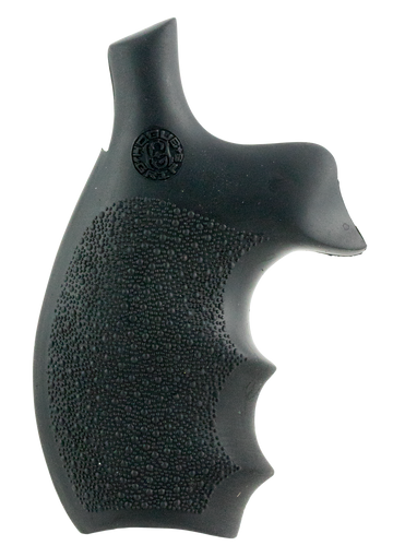 Hogue 62000 Rubber Bantam Pistol Grip Finger Grooves Black Rubber for S&W K, L Frame Round Butt