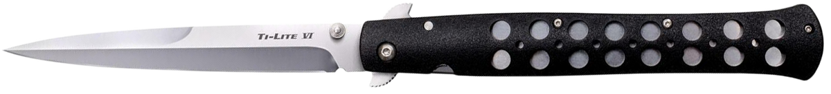 Cold Steel Ti-Lite 6" Folding Spear Point Plain AUS-8A SS Black Zy-Ex Handle