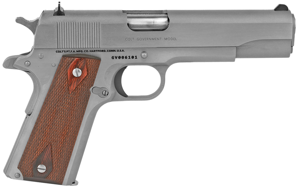 Colt Mfg 1911 Government 38 Super 5" 9+1 SAO Pistol - Stainless