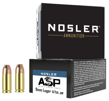 Nosler Assured Stopping Power 9mm Luger 147gr JHP - Box or Case