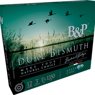 B&P Ammunition Dual Bismuth 12 Gauge 2.75" 1 1/5 oz Bismuth 3/4 Shot - Box or Case