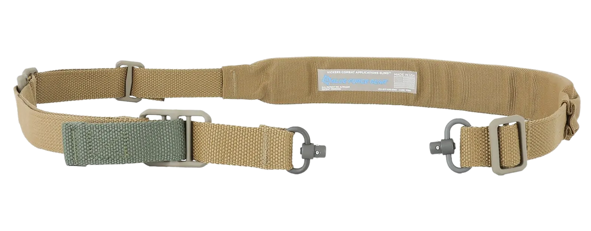 Blue Force Gear Vickers Push Button Sling 1.25" Padded Coyote Brown Cordura