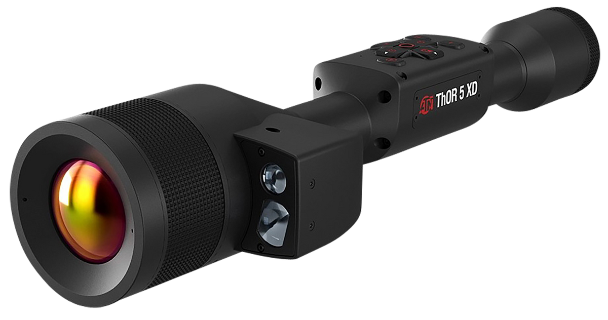 ATN Thor 5 XD LRF Thermal Rifle Scope 2-20x 1280x1024 12 Micron Smart Mil Dot Black Anodized