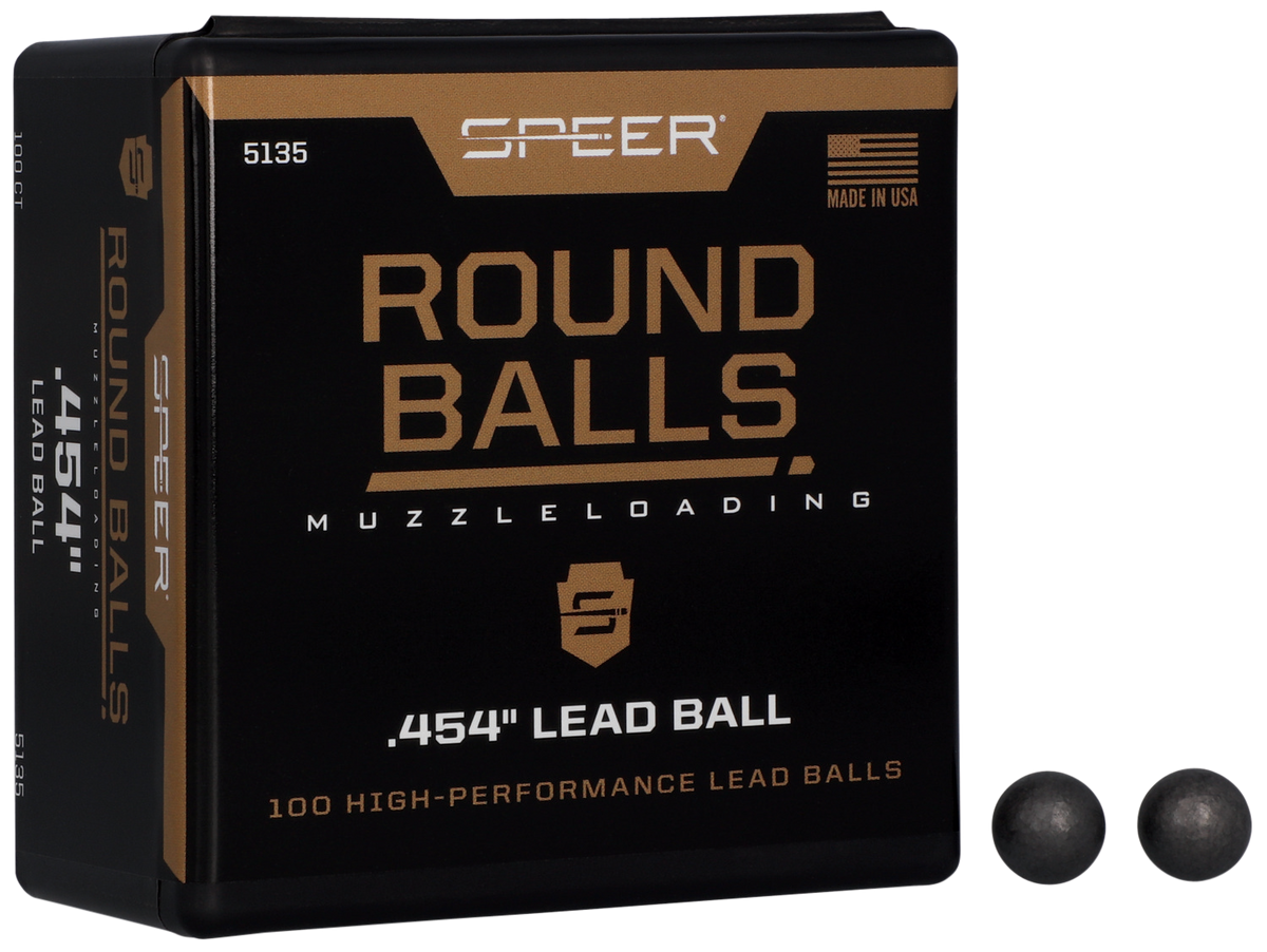 Speer Ammo 5135 Lead Balls 44 Cal .454" 140gr Round Ball - 100/Box
