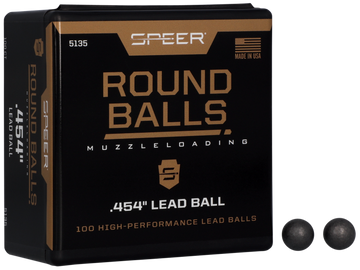 Speer Ammo 5135 Lead Balls 44 Cal .454" 140gr Round Ball - 100/Box