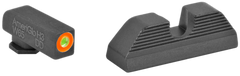 AmeriGlo GL353 Protector Sight Set for Glock - Green Tritium Orange Outline Front / Black Serrated Rear