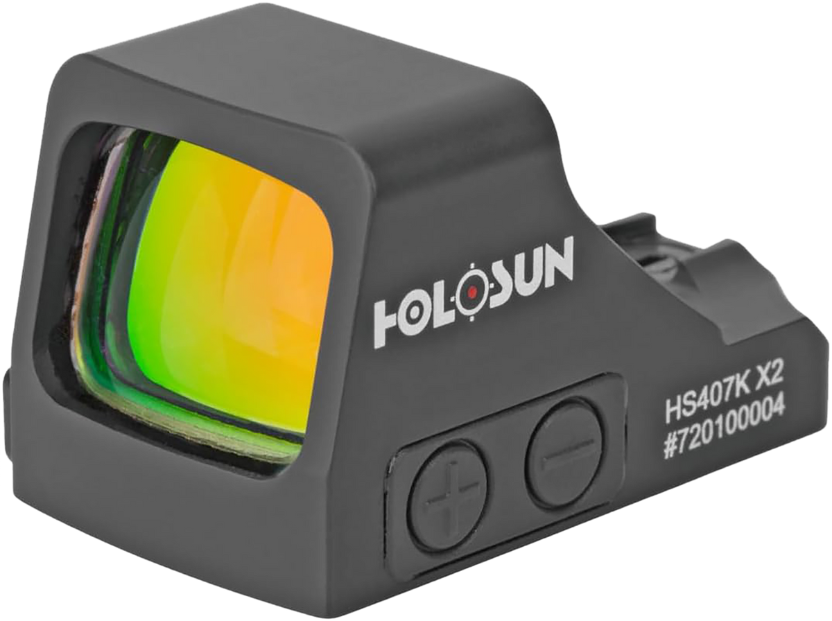 Holosun HE407K-GD-X2 1x 0.58"x0.77" 6 MOA Gold Dot Reflex Sight - Black Anodized
