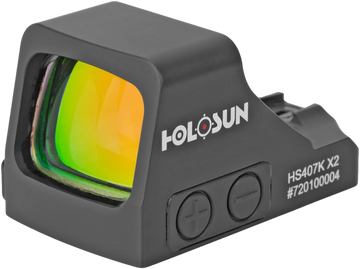 Holosun HE407K-GD-X2 1x 0.58"x0.77" 6 MOA Gold Dot Reflex Sight - Black Anodized