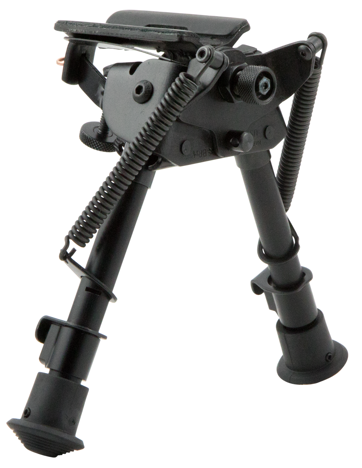 Harris S-BRM Swivel Bipod 6-9" Swivel Stud Notched Legs Rubber Feet - Black Steel/Aluminum