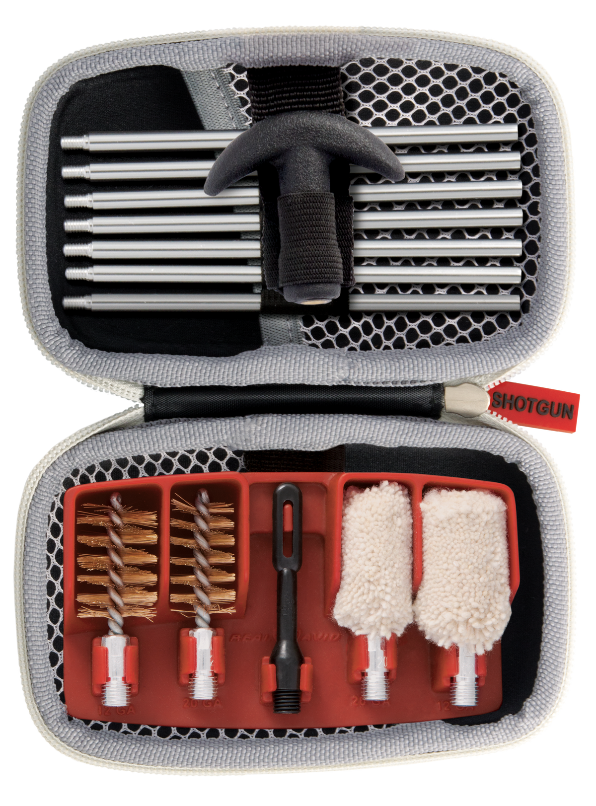 Real Avid Gun Boss Shotgun Cleaning Kit 12 Ga & 20 Ga 14-Piece Black Nylon Case