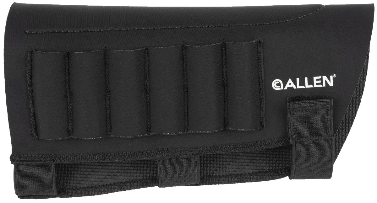 Allen 18427 Buttstock Shell Holder Black Neoprene 223-300 Win Mag 6rd Velcro Mount