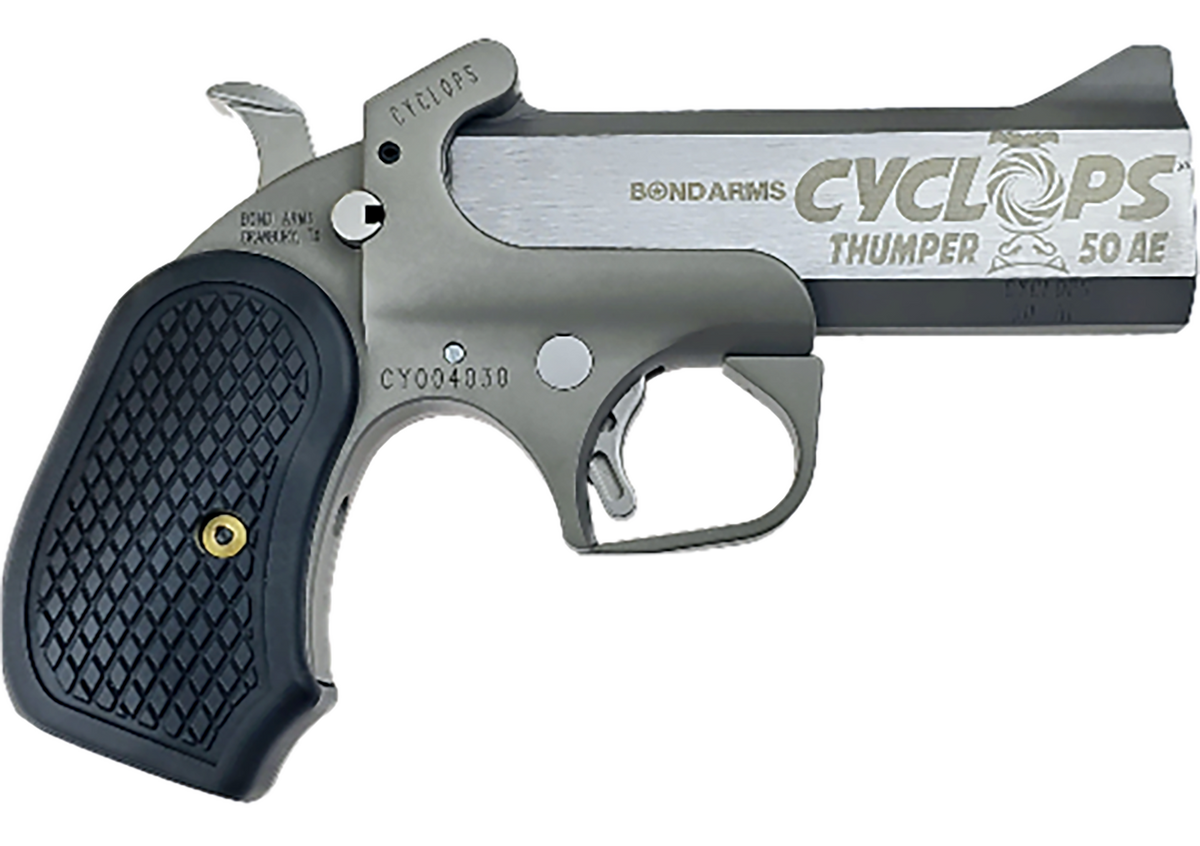 Bond Arms Cyclops Big Bore 50 AE 4.25" 1-Rd Break-Action Pistol - Black/Stainless
