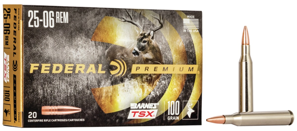 Federal Premium 25-06 Rem 100gr Barnes TSX 20rd - Box or Case