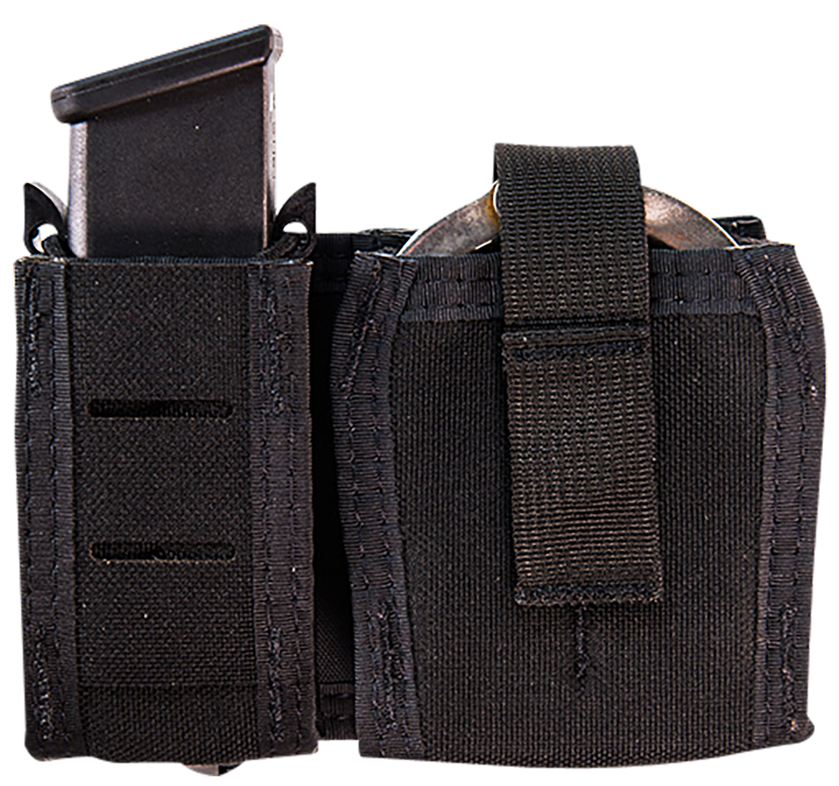 High Speed Gear TACO Duty Single Pistol Mag & Handcuff Holder Black Nylon MOLLE