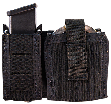 High Speed Gear TACO Duty Single Pistol Mag & Handcuff Holder Black Nylon MOLLE