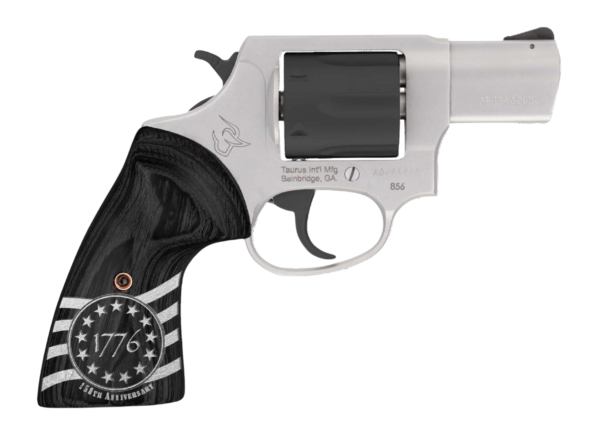 Taurus 856 1776 38 Special +P 2" 6-Shot DA/SA Revolver - Stainless/Black