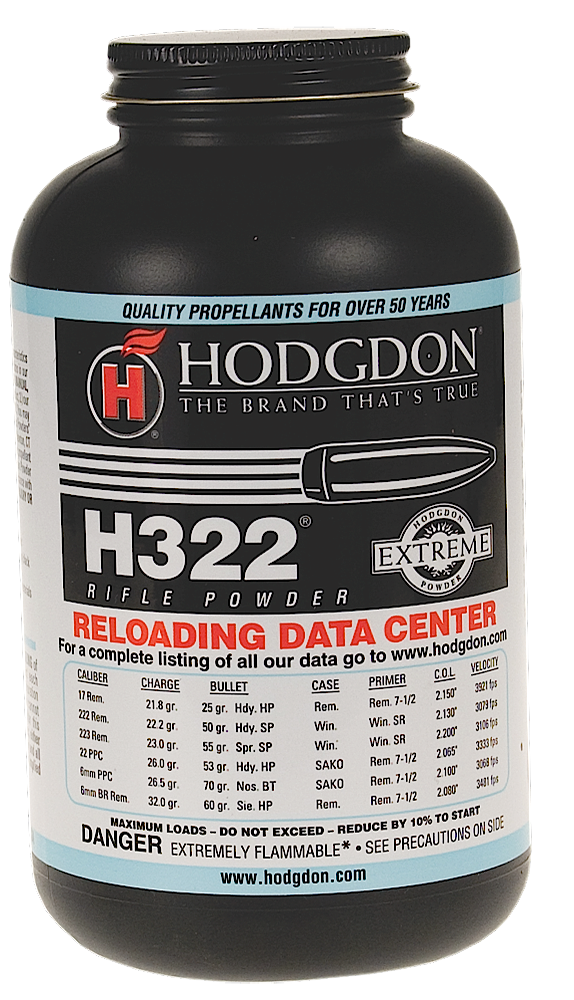 Hodgdon Extreme H322 Smokeless Rifle Powder 1 lb