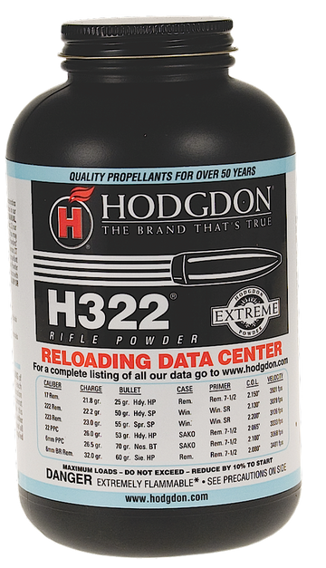 Hodgdon Extreme H322 Smokeless Rifle Powder 1 lb
