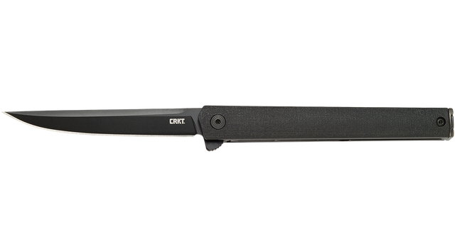 Columbia River CRKT 7097KC CEO Flipper 3.35" Folding Plain AUS-8A Black EDP GRN Knife
