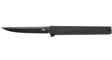 Columbia River CRKT 7097KC CEO Flipper 3.35" Folding Plain AUS-8A Black EDP GRN Knife