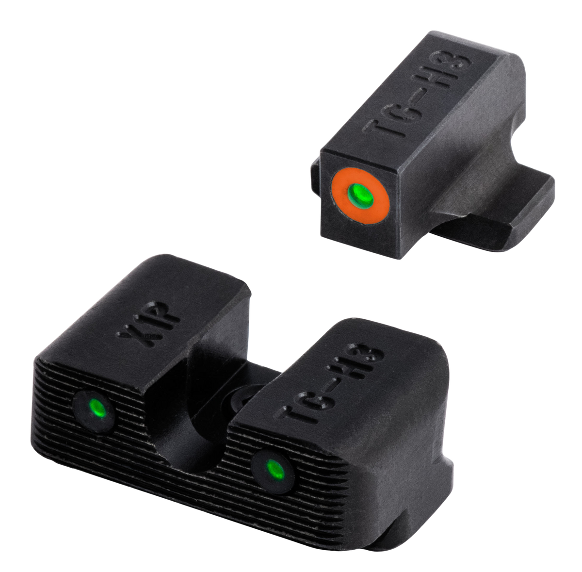 TruGlo Tritium Pro Springfield XD-S Night Sight Set - Green Tritium Orange Outline Front / Green Tritium Rear