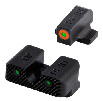 TruGlo Tritium Pro Springfield XD-S Night Sight Set - Green Tritium Orange Outline Front / Green Tritium Rear