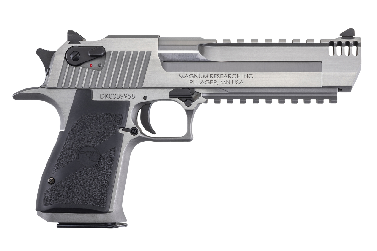 Magnum Research Desert Eagle Mark XIX 44 Rem Mag 6" 8+1 Semi-Auto Pistol w/ Muzzle Brake - Stainless Steel