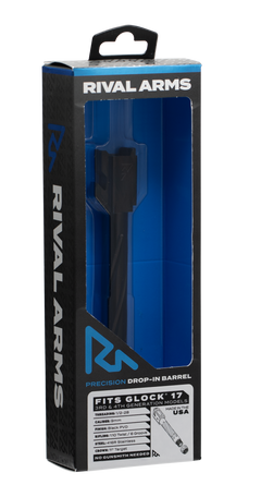 Rival Arms Precision 9mm Luger 4.49" Fluted Threaded Drop-In Barrel 416R Stainless Steel Black PVD - Glock 17 Gen3/4