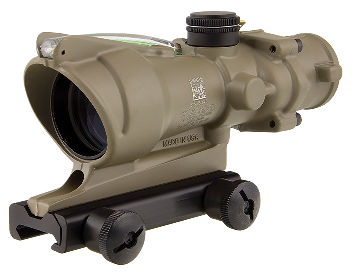Trijicon TA31-D-100367 ACOG 4x32mm Dual-Illuminated Green Horseshoe .223/5.56 BDC Riflescope - FDE