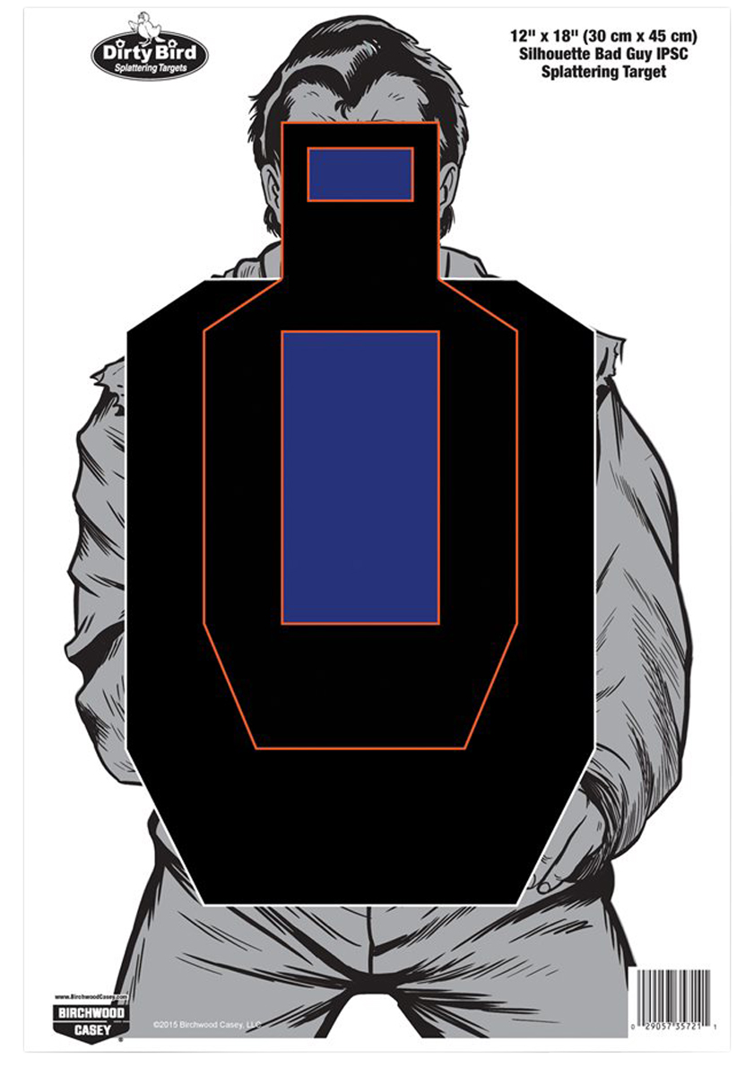 Birchwood Casey Dirty Bird Bad Guy 12"x18" Silhouette Hanging Tagboard Target 8 Pack