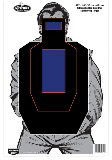 Birchwood Casey Dirty Bird Bad Guy 12"x18" Silhouette Hanging Tagboard Target 8 Pack