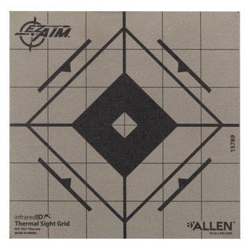 Allen EZ-Aim 15789 Thermal Sight-In Grid 6 in x 6 in Hanging Paper Target - Black/Gray