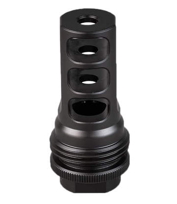 SilencerCo AC4766 ASR Muzzle Brake 9mm Luger 9/16x24 RH Titanium Black Nitride