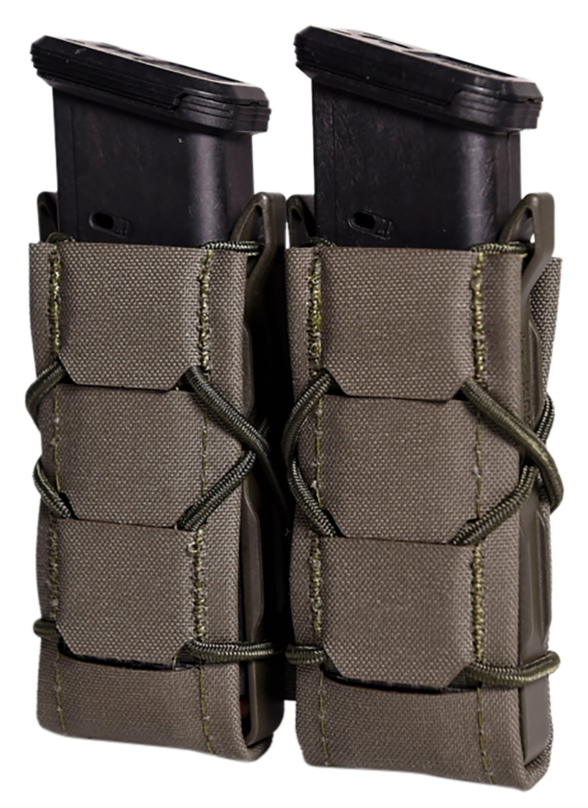 High Speed Gear 24PT02OD TACO Gen 2 Double Pistol Mag Pouch OD Green Nylon Laminate MOLLE