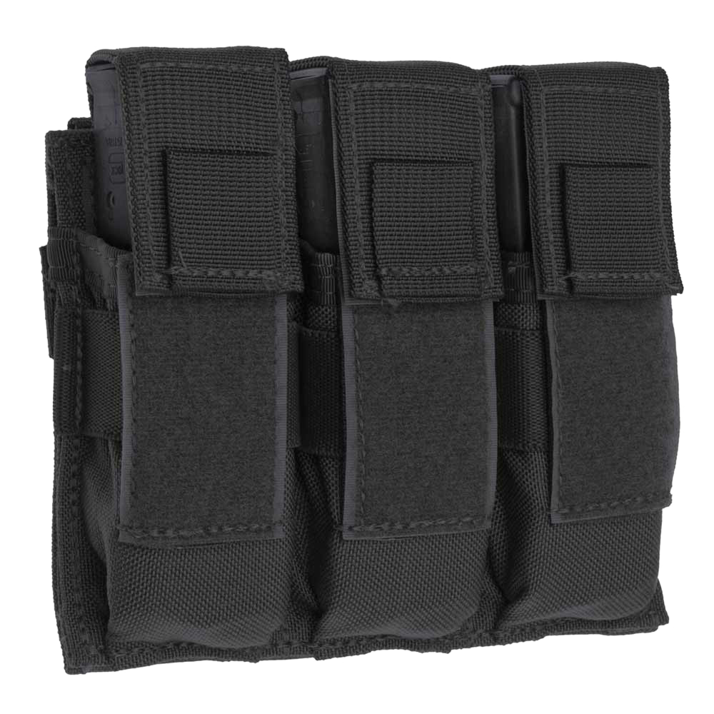 Tacshield Triple Universal Pistol MOLLE Magazine Pouch 1000D Nylon - Black