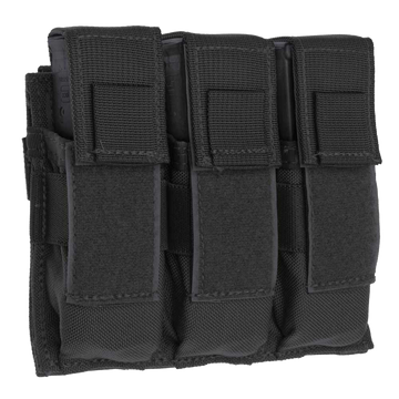Tacshield Triple Universal Pistol MOLLE Magazine Pouch 1000D Nylon - Black