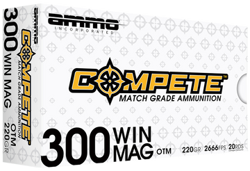 Ammo Inc Compete 300 Win Mag 220gr Open Tip Match 20 Bx/10 Cs - Box or Case