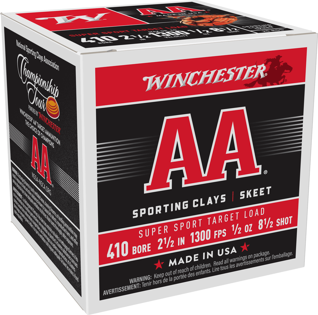 Winchester Ammo AA Super Sport Sporting Clay 410 Bore 2.5" 1/2 oz #8.5 Shot 25 Rd - Box or Case