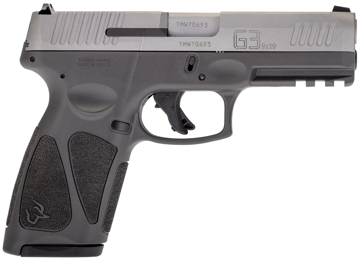 Taurus G3 9mm Luger 4" 15+1 SAO Semi-Auto Pistol - Gray Frame, Stainless Slide
