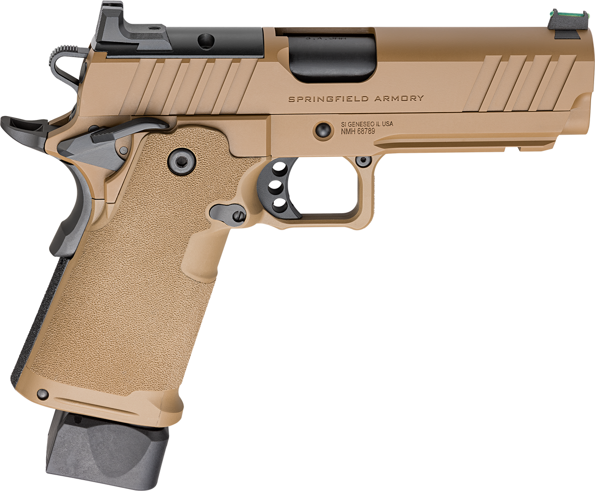Springfield Armory 1911 DS Prodigy AOS 9mm Luger 4.25" 20+1 Semi-Auto Pistol - Coyote Brown