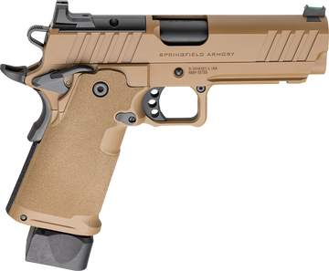 Springfield Armory 1911 DS Prodigy AOS 9mm Luger 4.25" 20+1 Semi-Auto Pistol - Coyote Brown