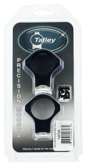 Talley 740735 Scope Mount/Ring Combo 30mm Medium Rings Black Anodized - Browning X-Bolt