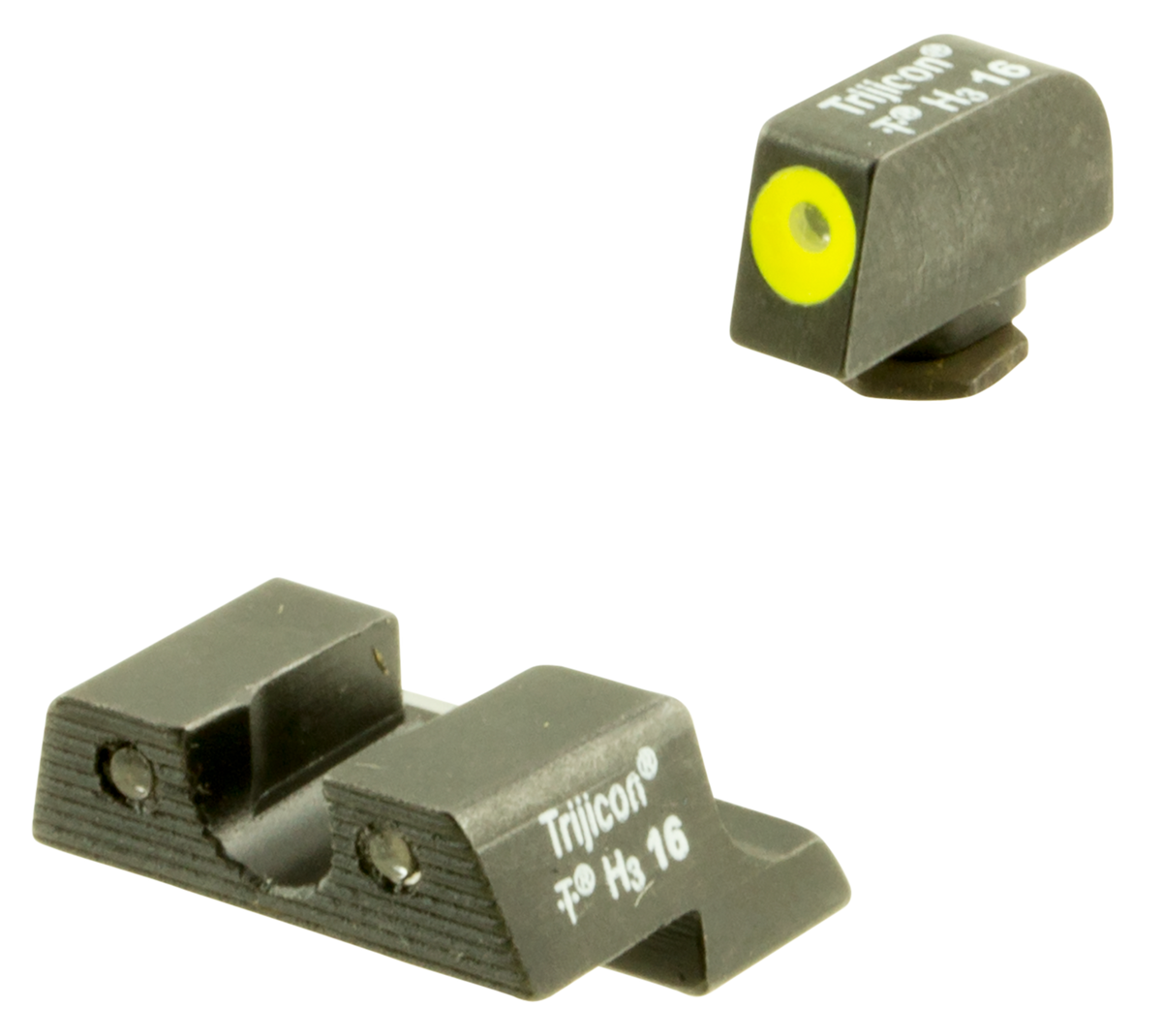 Trijicon 600784 HD Night Sights Green Tritium Yellow Outline Front - Glock 42/43/43X/48