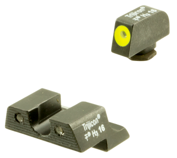 Trijicon 600784 HD Night Sights Green Tritium Yellow Outline Front - Glock 42/43/43X/48