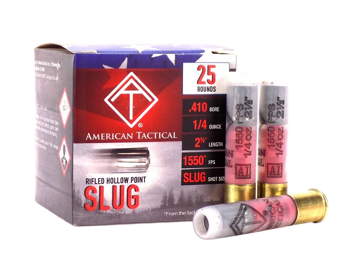 ATI ATIAC410R 410 Bore 2.5" 1/4 oz Rifled Slug Shotshell - Box or Case