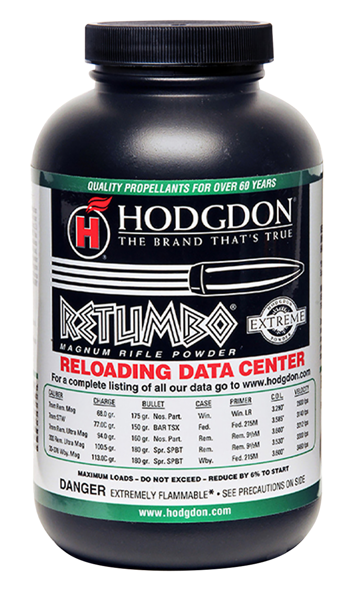 Hodgdon Retumbo Smokeless Magnum Rifle Powder 1 lb