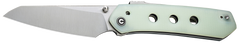 Civivi Knives Vision FG 3.54" Folding Reverse Tanto Plain Satin Nitro-V Steel - Natural G10 Handle