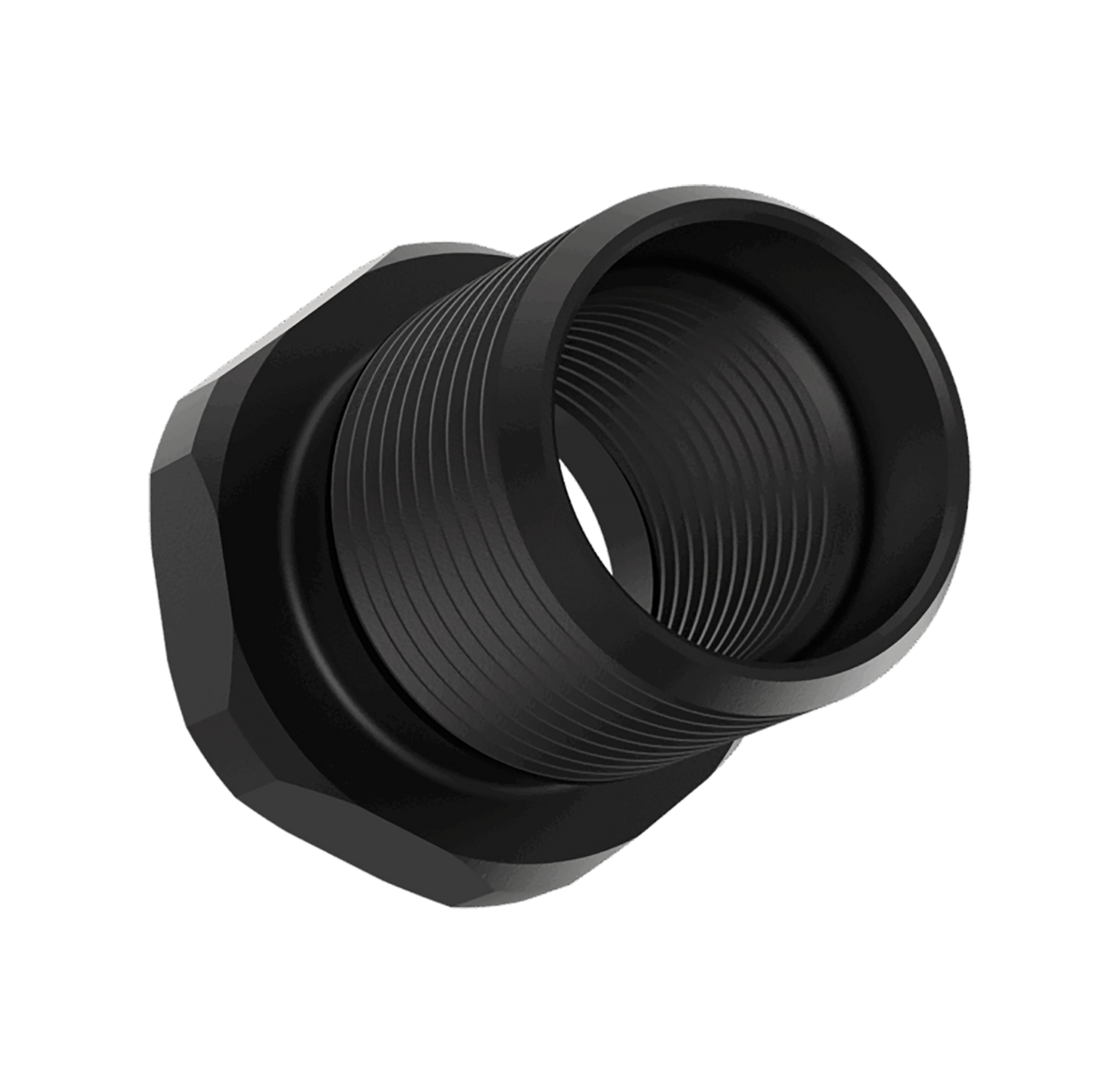 Liberty Precision Machine LPM-2022 1/2x28 to 5/8x24 Thread Adapter - Stainless Steel Black